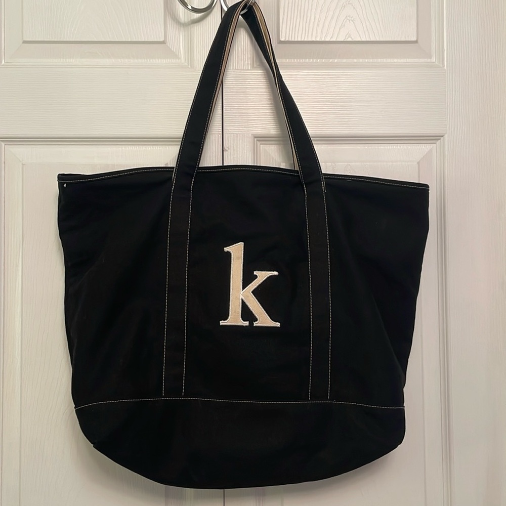 Amanda Smith Letter K Canvas Tote or Travel Bag